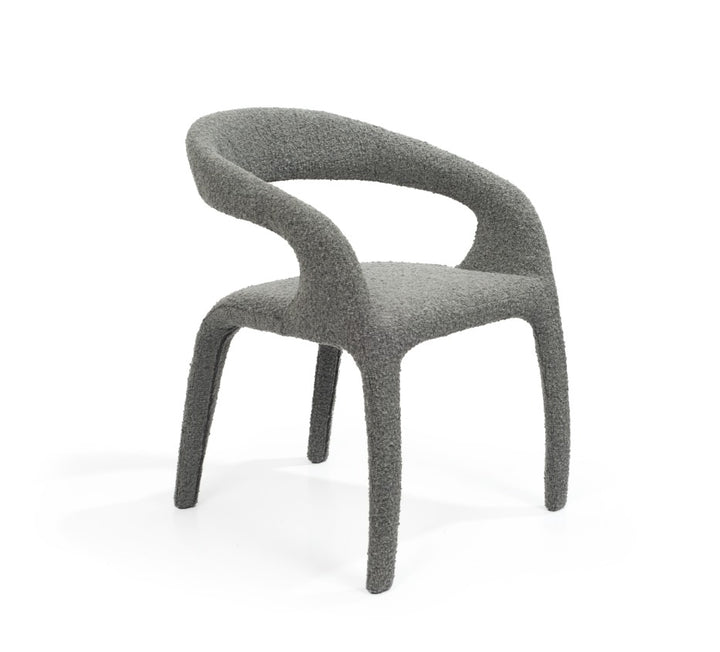 Tommy Franks Escada Dining Chair – Chex Charcoal Bouclé