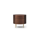 Tommy Franks Lantine Bedside Table – Walnut and Brass