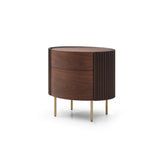 Tommy Franks Lantine Bedside Table – Walnut and Brass