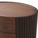 Tommy Franks Lantine Bedside Table – Walnut and Brass