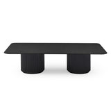 Tommy Franks Lantine Coffee Table – Double Pedestal – Black