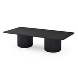 Tommy Franks Lantine Coffee Table – Double Pedestal – Black