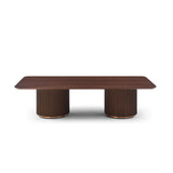 Tommy Franks Lantine Coffee Table – Double Pedestal – Walnut
