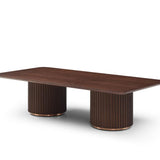 Tommy Franks Lantine Coffee Table – Double Pedestal – Walnut