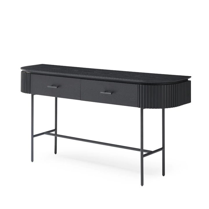 Tommy Franks Lantine Console Table – Black Oak