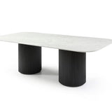 Tommy Franks Lantine Marble Dining Table – Matte Black – 270cm