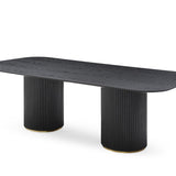 Tommy Franks Lantine Dining Table in Black Oak – 240cm