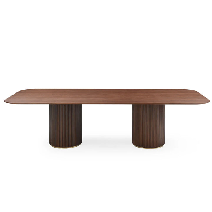 Tommy Franks Lantine Dining Table in Walnut and Brass – 280cm