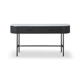 Tommy Franks Lantine Marble Console Table – Matte Black