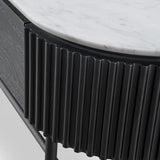 Tommy Franks Lantine Marble Console Table – Matte Black