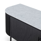 Tommy Franks Lantine Marble TV Unit – Black Oak