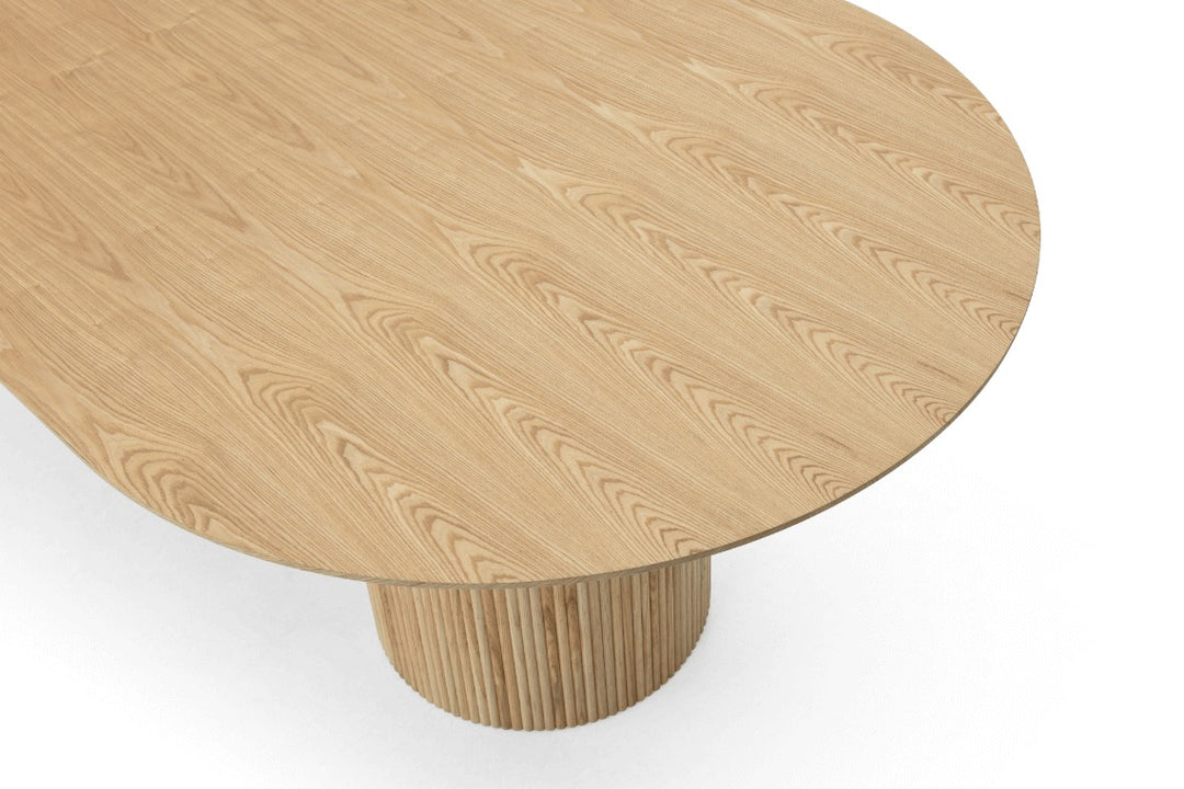 Tommy Franks Lantine Pill Shaped Dining Table in Ash Oak – 240cm