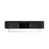 Tommy Franks Lantine TV Unit - Matte Black Oak