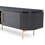 Tommy Franks Lantine TV Unit - Matte Black Oak