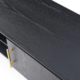 Tommy Franks Lantine TV Unit - Matte Black Oak