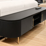 Tommy Franks Lantine TV Unit - Matte Black Oak