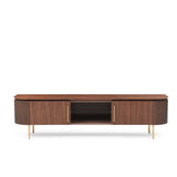 Tommy Franks Lantine TV Unit - Walnut & Brass