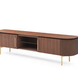 Tommy Franks Lantine TV Unit - Walnut & Brass