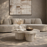Tommy Franks Lilac Coffee Table – Faux Travertine