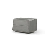 Tommy Franks Madon Wide Bedside Table - 70cm – Dark Grey Oak