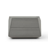 Tommy Franks Madon Wide Bedside Table - 70cm – Dark Grey Oak
