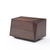 Tommy Franks Madon Wide Bedside Table - 70cm – Walnut