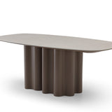 Tommy Franks Moon Dining Table – Cocoa & Cream Ceramic – 200cm