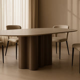 Tommy Franks Moon Dining Table – Cocoa & Cream Ceramic – 200cm