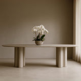 Tommy Franks Moon Dining Table – Matte Beige – 240cm