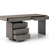Tommy Franks Oston Office Desk – Grey – Left