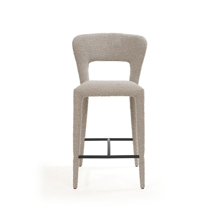 Tommy Franks Pari I Bar Stool - Chex Boucle Polar