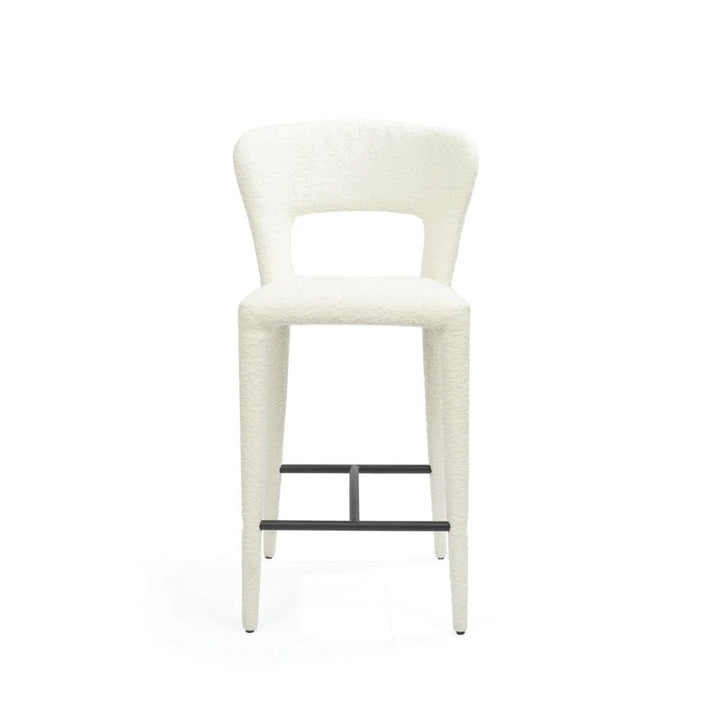 Tommy Franks Pari I Bar Stool - Chex Boucle Polar