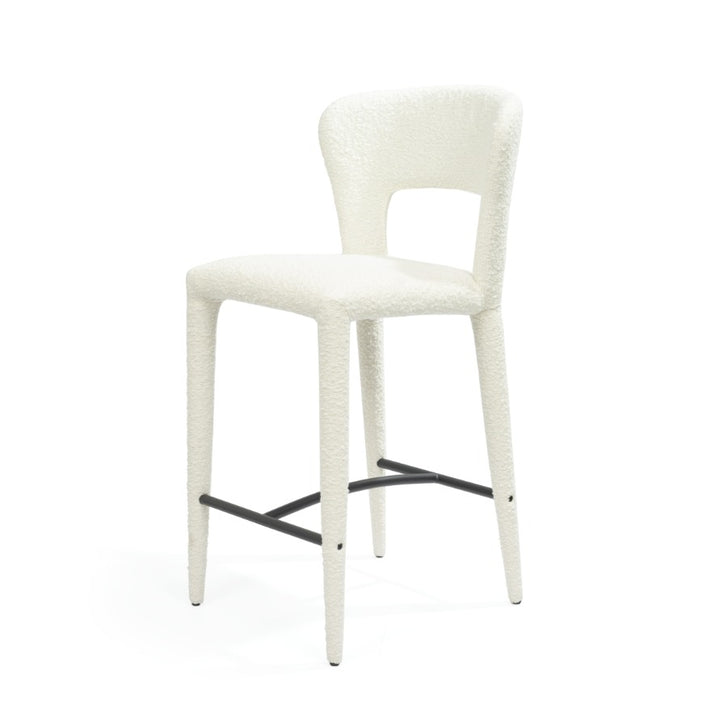 Tommy Franks Pari I Bar Stool - Chex Boucle Polar