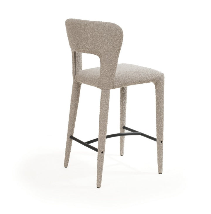 Tommy Franks Pari I Bar Stool - Chex Boucle Polar