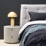 Tommy Franks Sims Bedside Table – Matte Beige