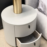 Tommy Franks Sims Bedside Table – Matte Beige