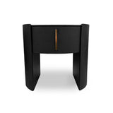 Tommy Franks Tulume Bedside Table - Matte Black Oak