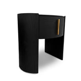 Tommy Franks Tulume Bedside Table - Matte Black Oak