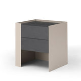 Tommy Franks Tunica Bedside Table in Taupe – Set of 2