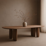 Tommy Franks Underline Dining Table - 280cm - Light Walnut