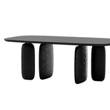 Tommy Franks Underline Dining Table – Black Oak – 210cm