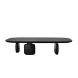 Tommy Franks Underline Oval Coffee Table – Black Oak