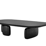 Tommy Franks Underline Oval Coffee Table – Black Oak