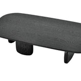 Tommy Franks Underline Oval Coffee Table – Black Oak