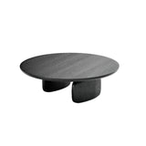 Tommy Franks Underline Round Coffee Table – Black Oak