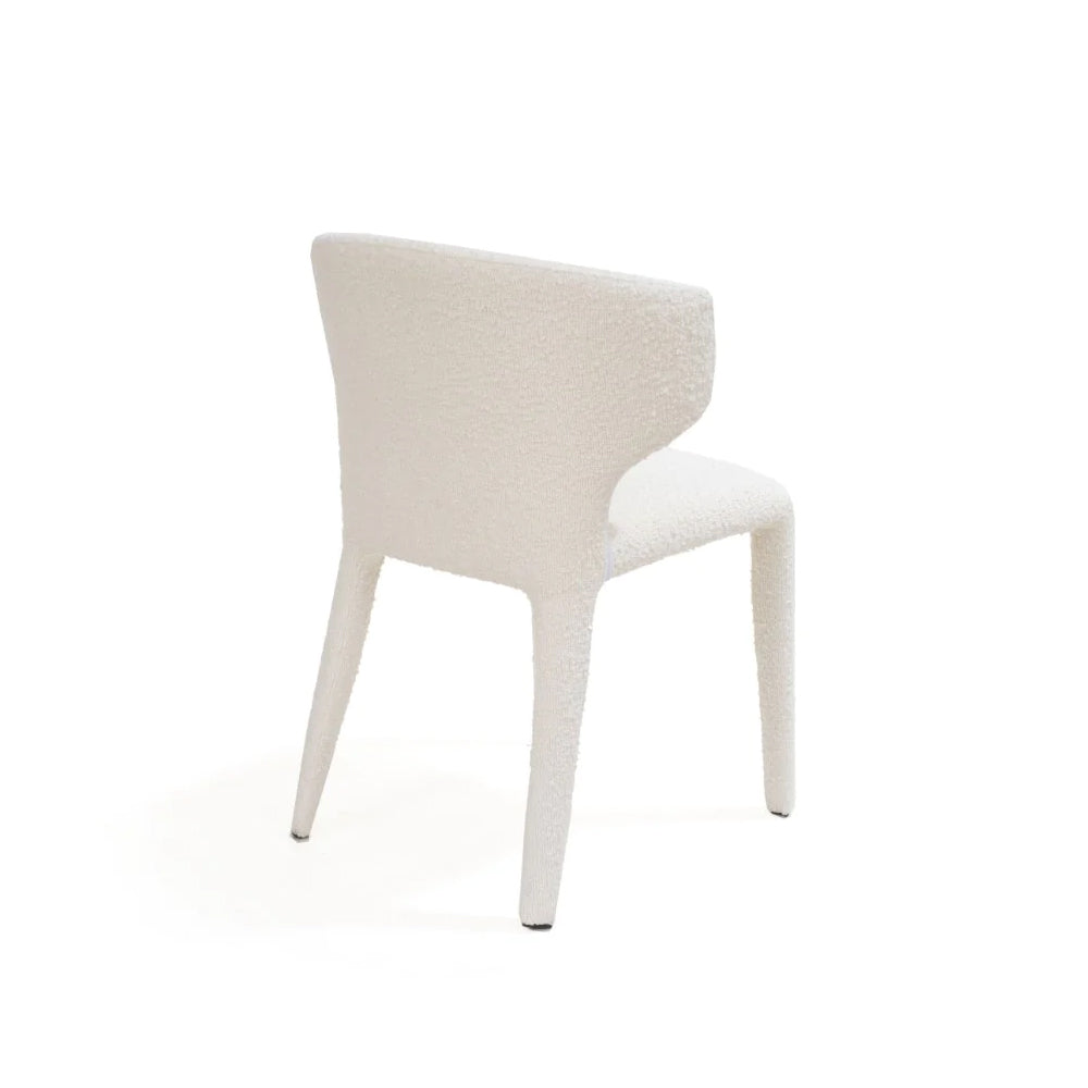 Tommy Franks Vela Dining Chair - Chex Polar Bouclé