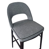 Tommy Franks Verna Bar Stool – Enzimi Dark Grey and Dark Bronze