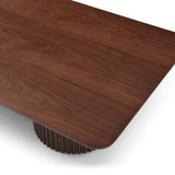 Tommy Franks Lantine Coffee Table – Double Pedestal – Walnut & Brass