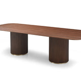 Tommy Franks Lantine Dining Table in Walnut and Brass – 280cm