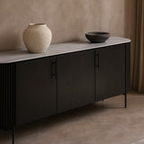 Tommy Franks Marble Lantine Buffet – Matte Black